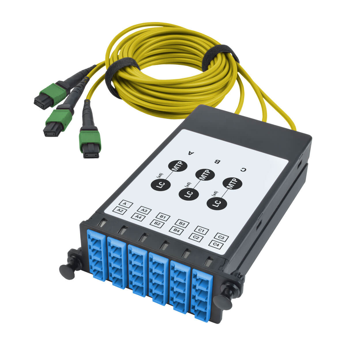 Eaton N482-3M8L12S-B 40/100Gb Fiber Breakout Cassette with Built-In MTP Cables