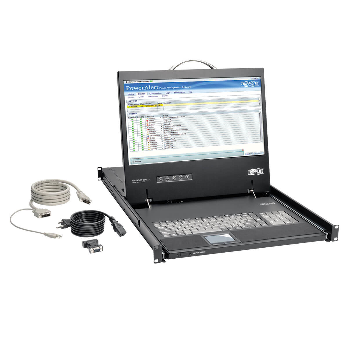 Eaton B021-000-19-HD2 1U Rack-Mount Console,19 Inch. LCD, 1920 x 1080, DVI or VGA Video