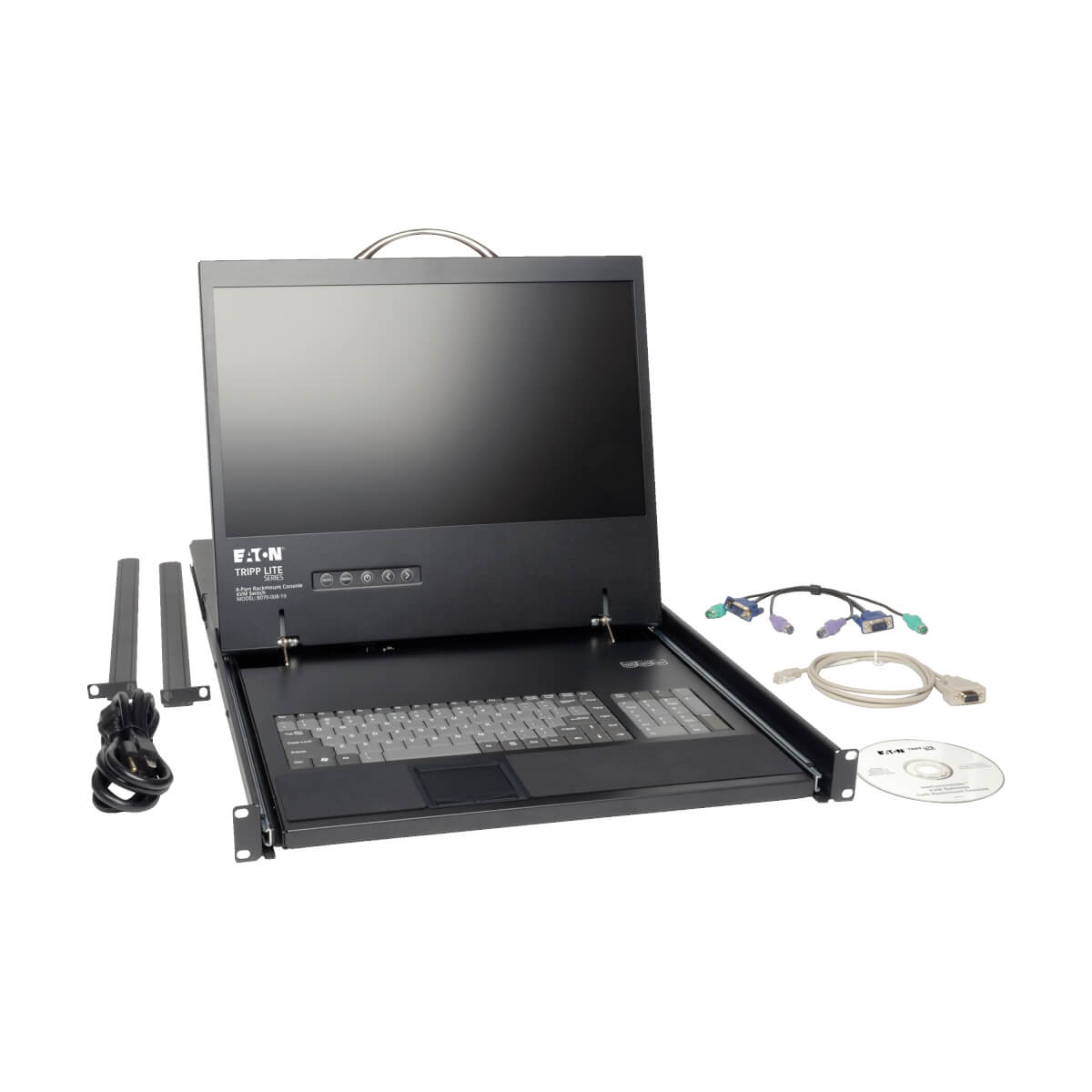 Eaton B070-008-19 NetCommander 8-Port Cat5 1U Rack-Mount Console KVM Switch, 19-Inch. LCD