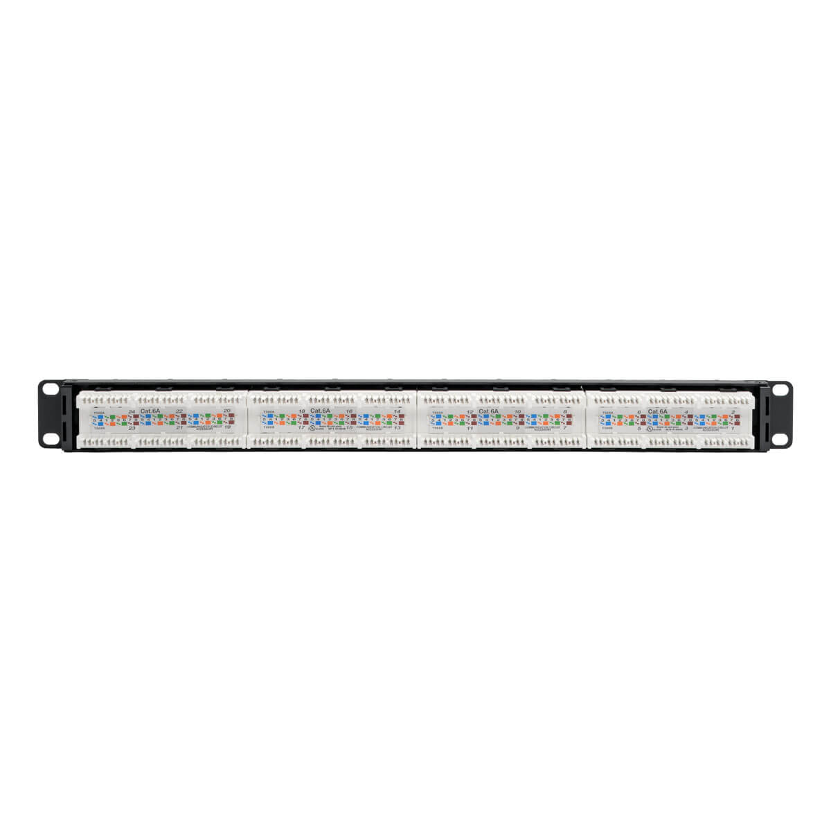 Eaton N252-024-6A 24-Port 1U Rack-Mount Cat6a/Cat6/Cat5e 110 Patch Panel
