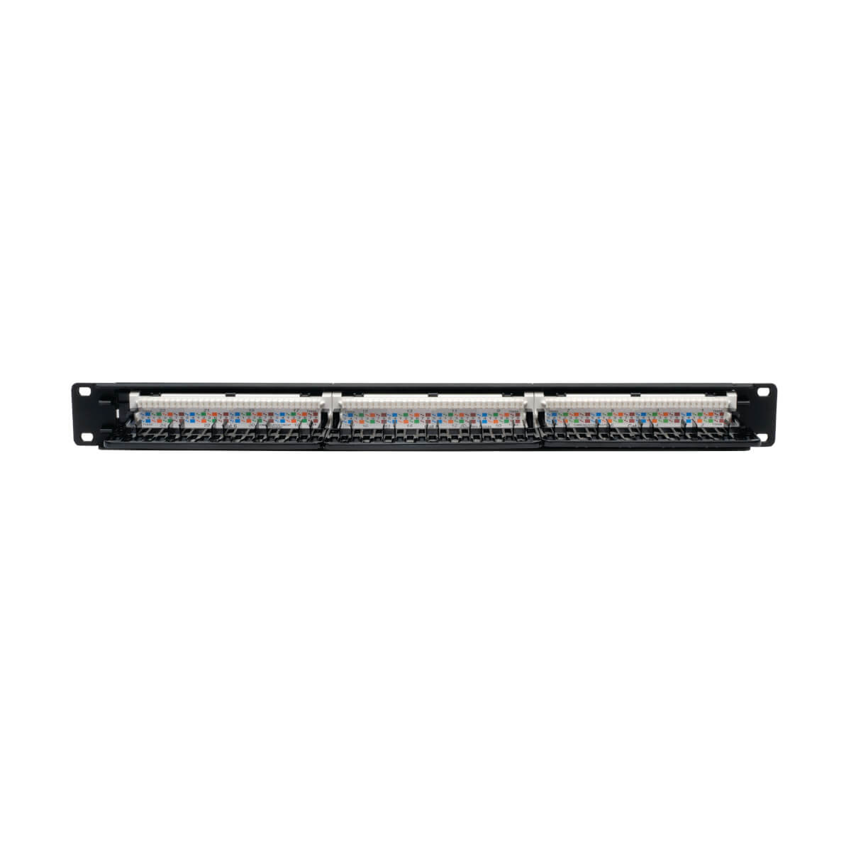 Eaton N252-024 24-Port 1U Rack-Mount Cat6/Cat5 110 Patch Panel, 568B, RJ45 Ethernet