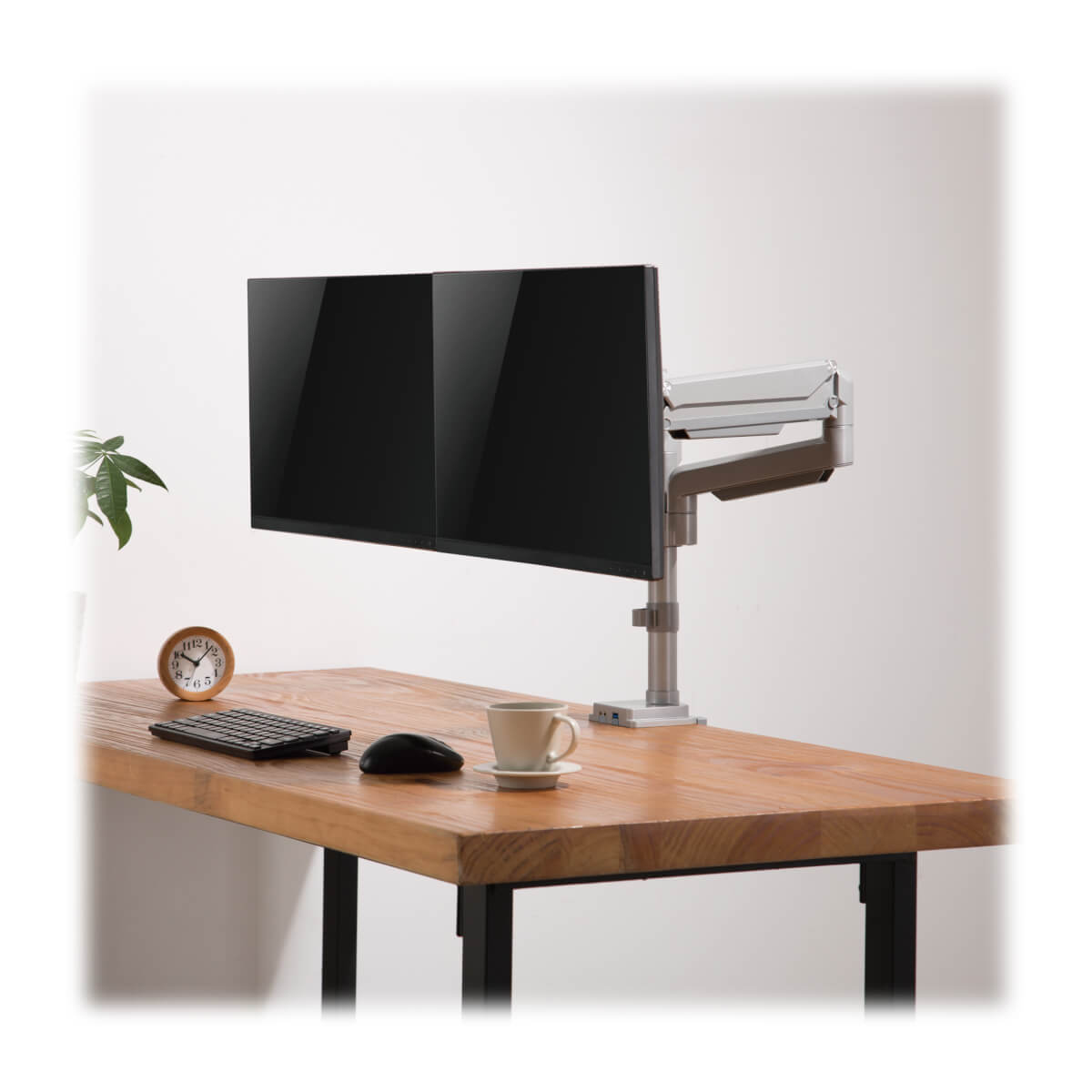 Eaton DDR1732DAL Dual-Display Flex-Arm Mount for 13 to 34 Inch Monitors - Clamp or Grommet