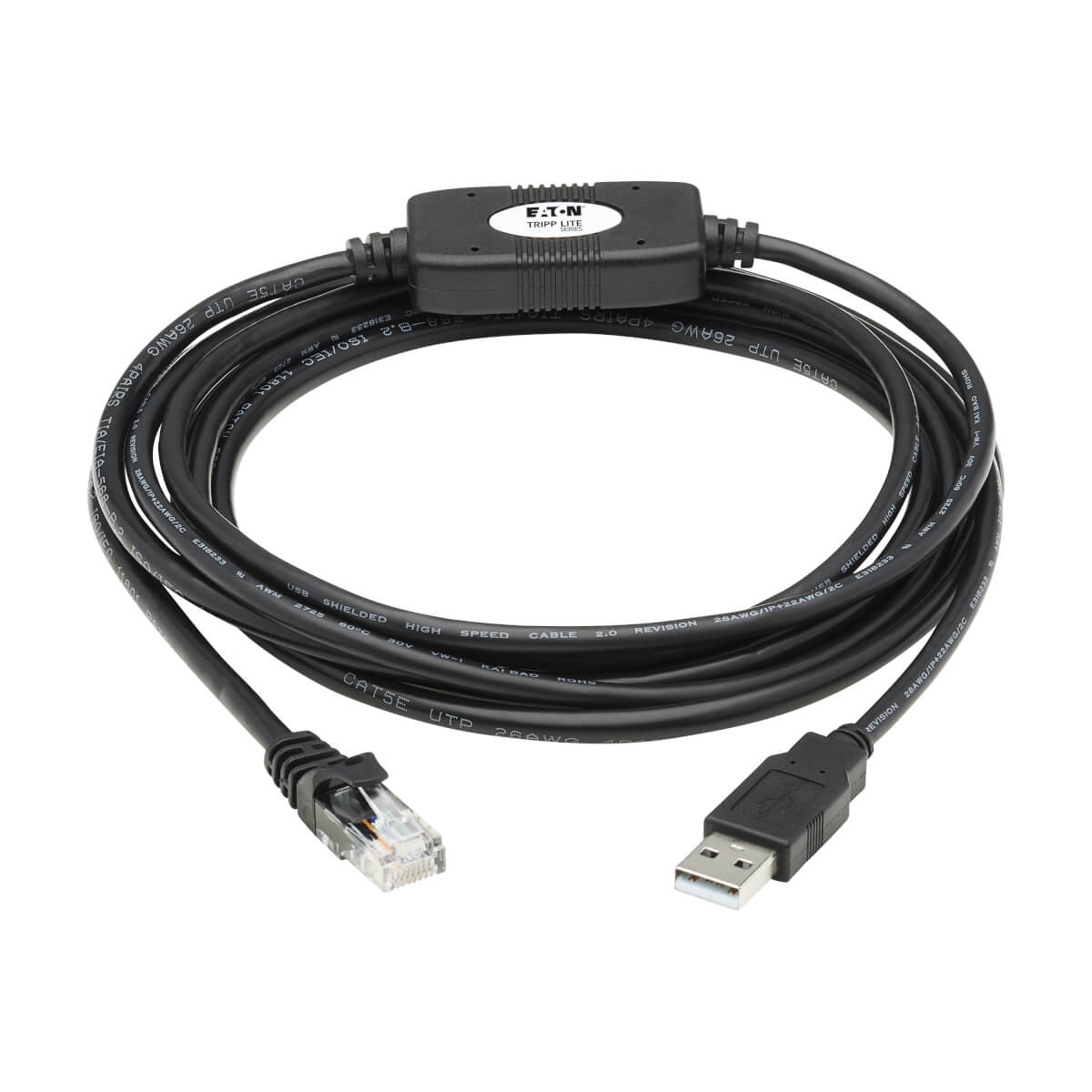 Eaton U009-010-RJ45-X USB-A to RJ45 Rollover Console Cable (M/M)