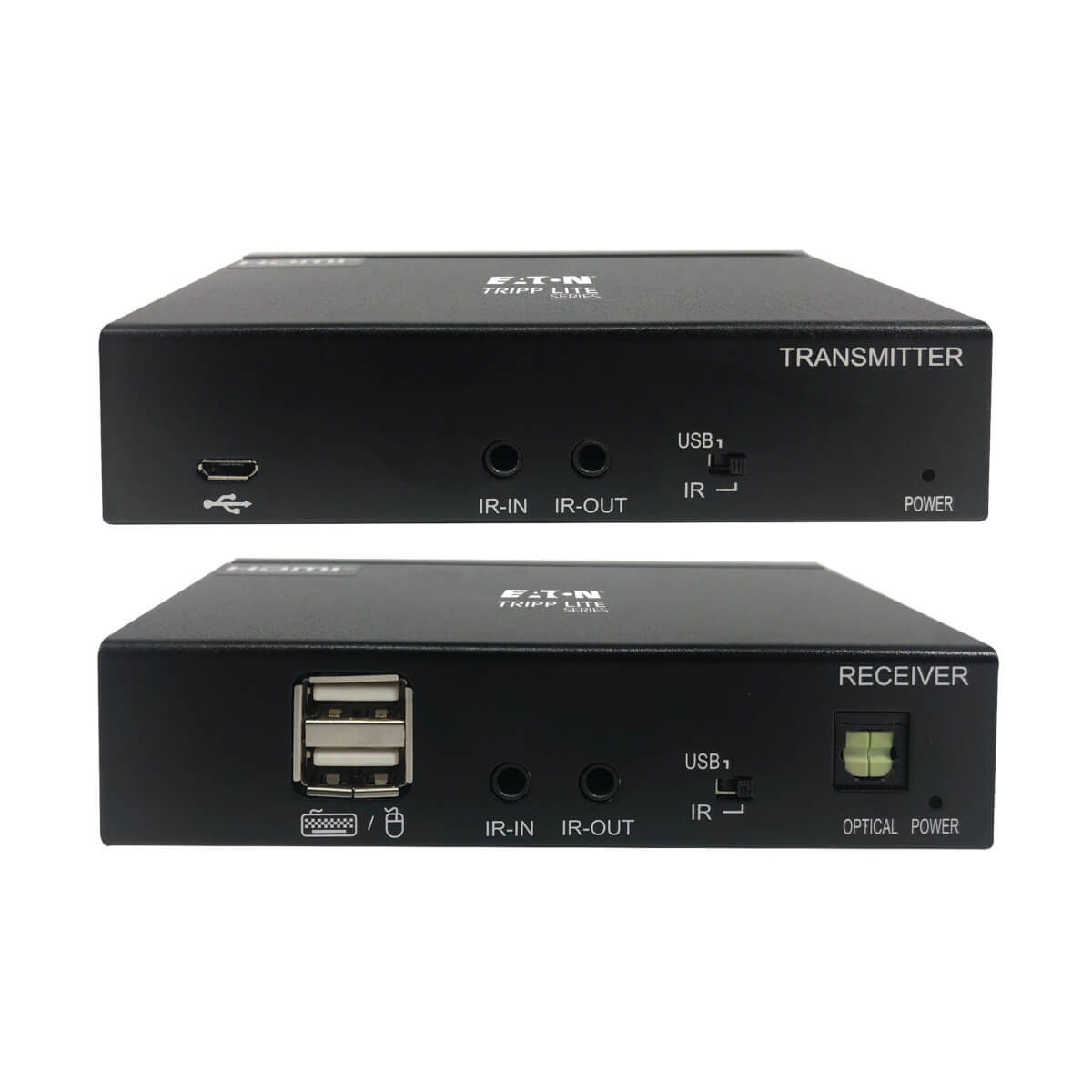 Eaton B127A-1A1-BDBD DisplayPort over Cat6 Extender Kit, KVM Support, USB, HDCP 2.2, 230 ft.