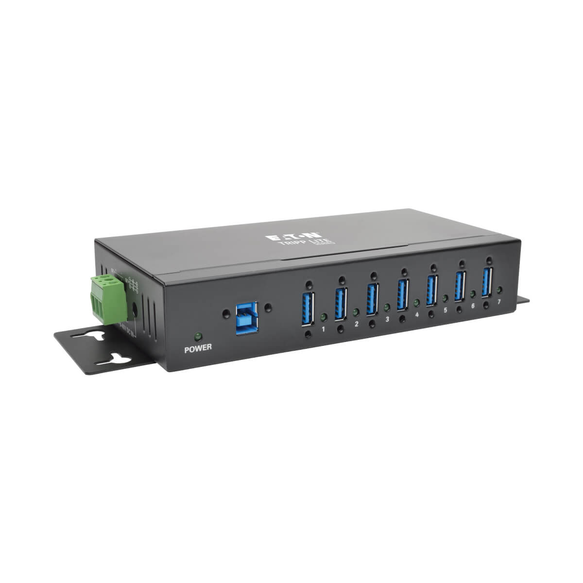 Eaton U360-007-IND 7-Port Industrial-Grade USB 3.0 SuperSpeed Hub - 20 kV ESD Immunity