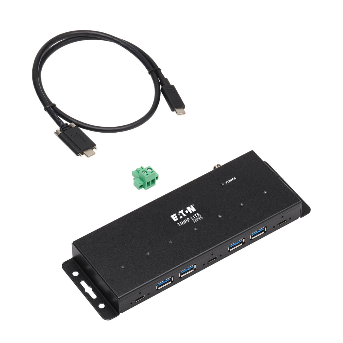 Eaton U460-4A3C-IND Industrial 7-Port USB-C Hub, 4x USB-A and 3 x USB-C Ports W 15Kv