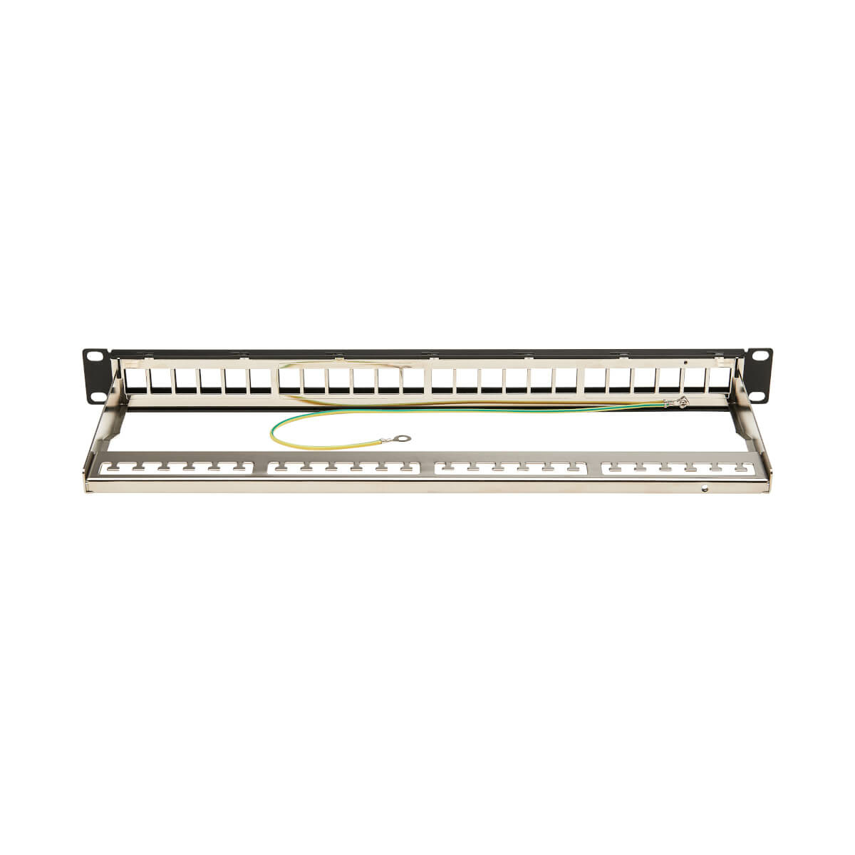 Eaton N062-024-KJ-SH 24-Port 1U Rack-Mount Shielded Blank Keystone/Multimedia Patch Panel