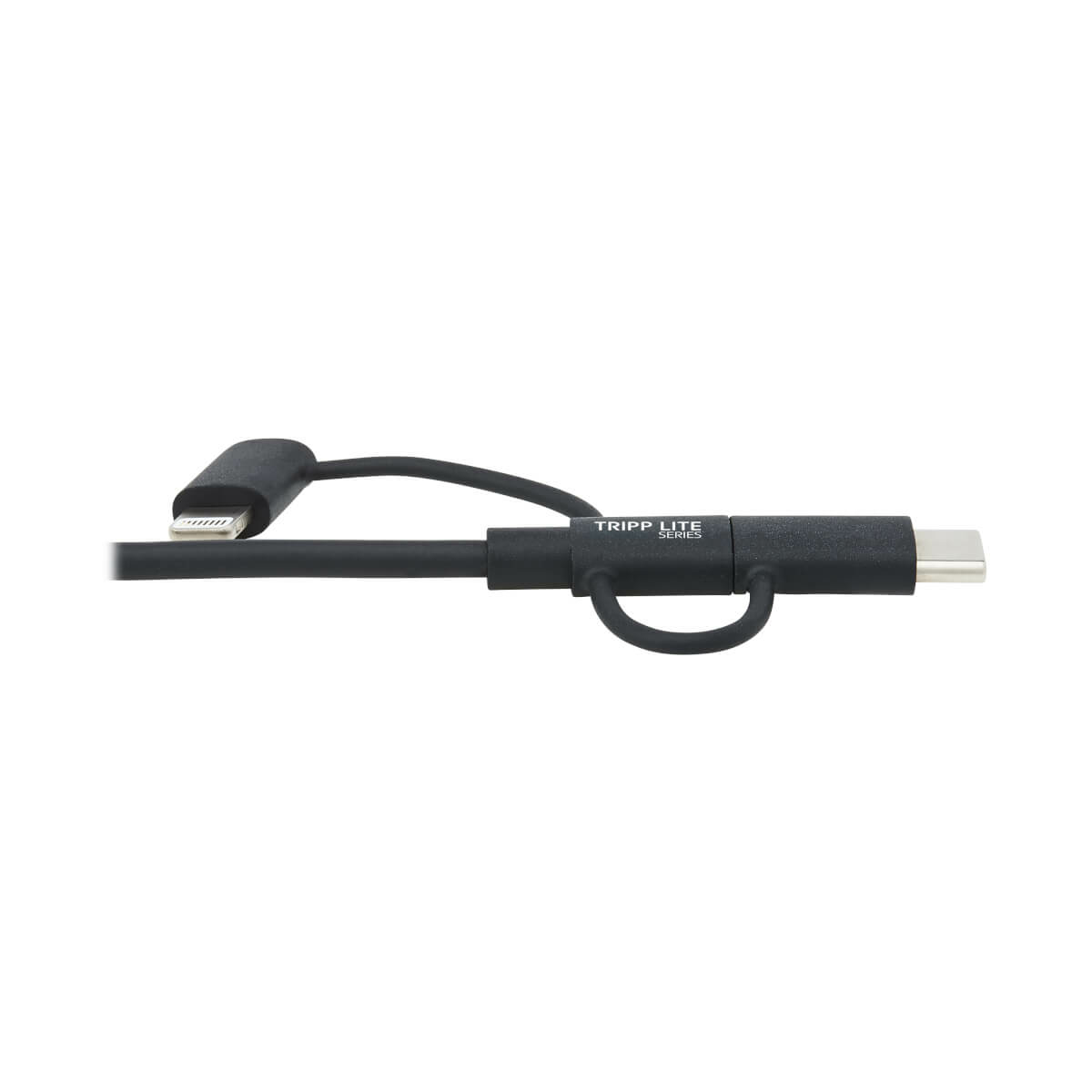 Eaton M101-006-LMC-BK Universal USB-A to Lightning, USB Micro-B & USB-C Cable, BK, 6 ft.
