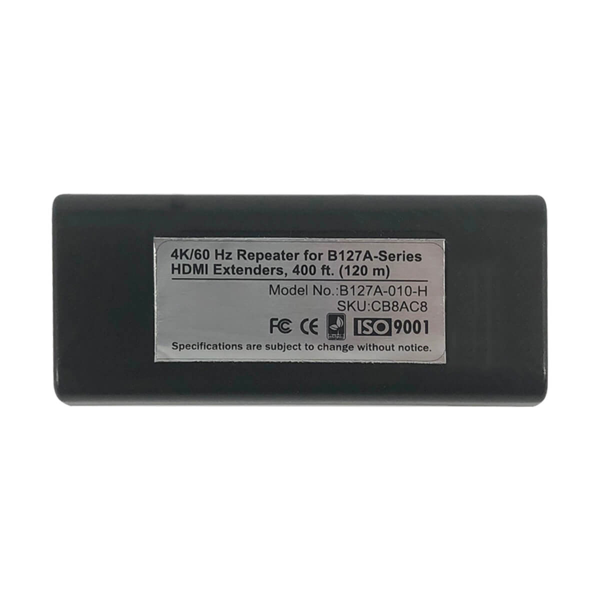 Eaton B127A-010-H Signal Repeater for B127A Extenders, Over Cat6, HDR, PoC, HDCP 2.2, 400 ft.
