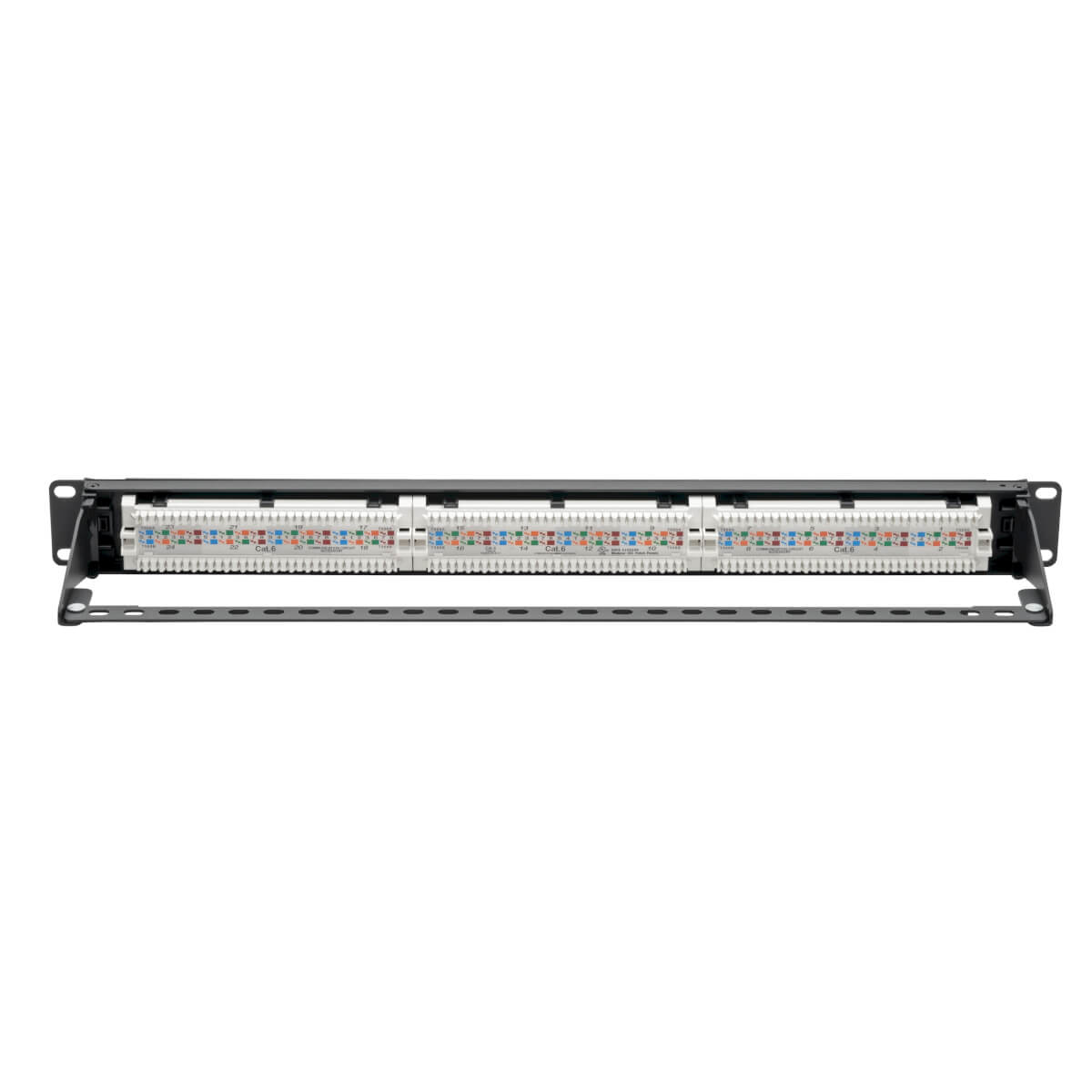 Eaton N252-P24 Cat6 24-Port Patch Panel - PoE+ Compliant, 110/Krone, 568A/B, RJ45 Ethernet