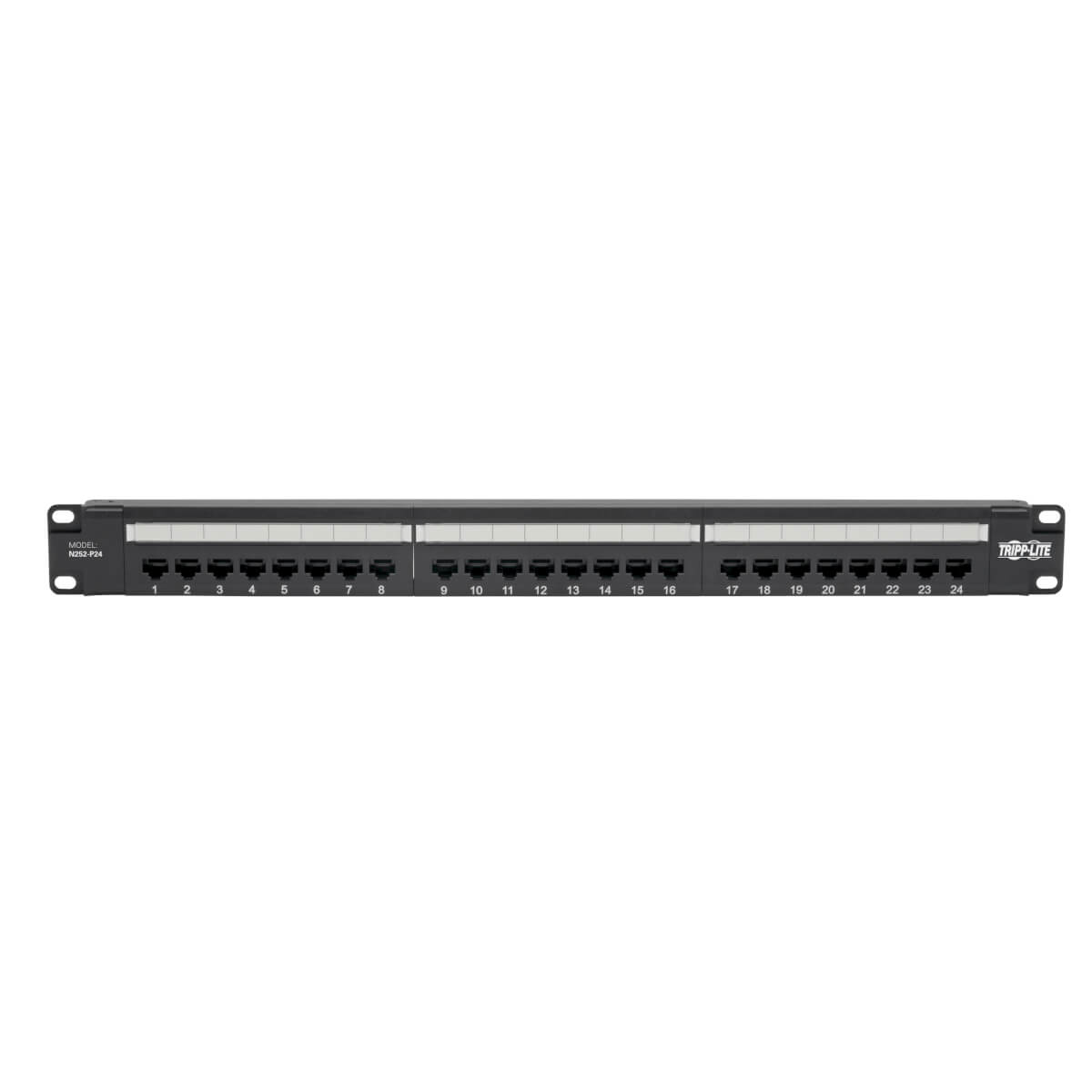 Eaton N252-P24 Cat6 24-Port Patch Panel - PoE+ Compliant, 110/Krone, 568A/B, RJ45 Ethernet