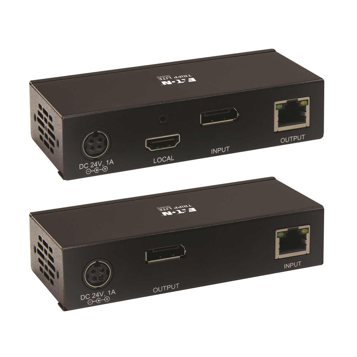 Eaton B127A-1A1-BDBD DisplayPort over Cat6 Extender Kit, KVM Support, USB, HDCP 2.2, 230 ft.