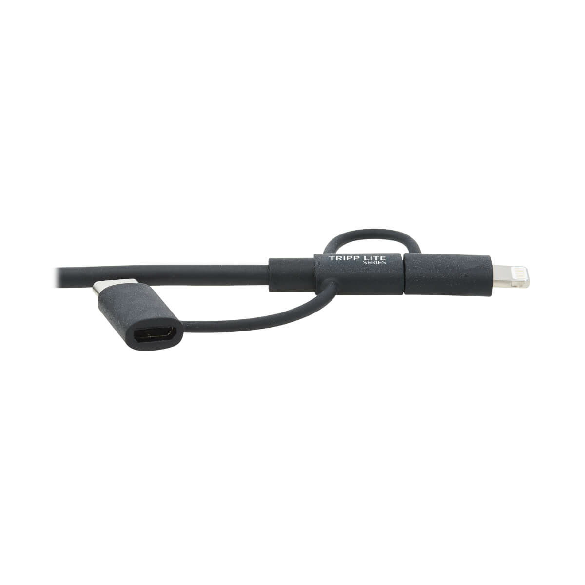 Eaton M101-006-LMC-BK Universal USB-A to Lightning, USB Micro-B & USB-C Cable, BK, 6 ft.