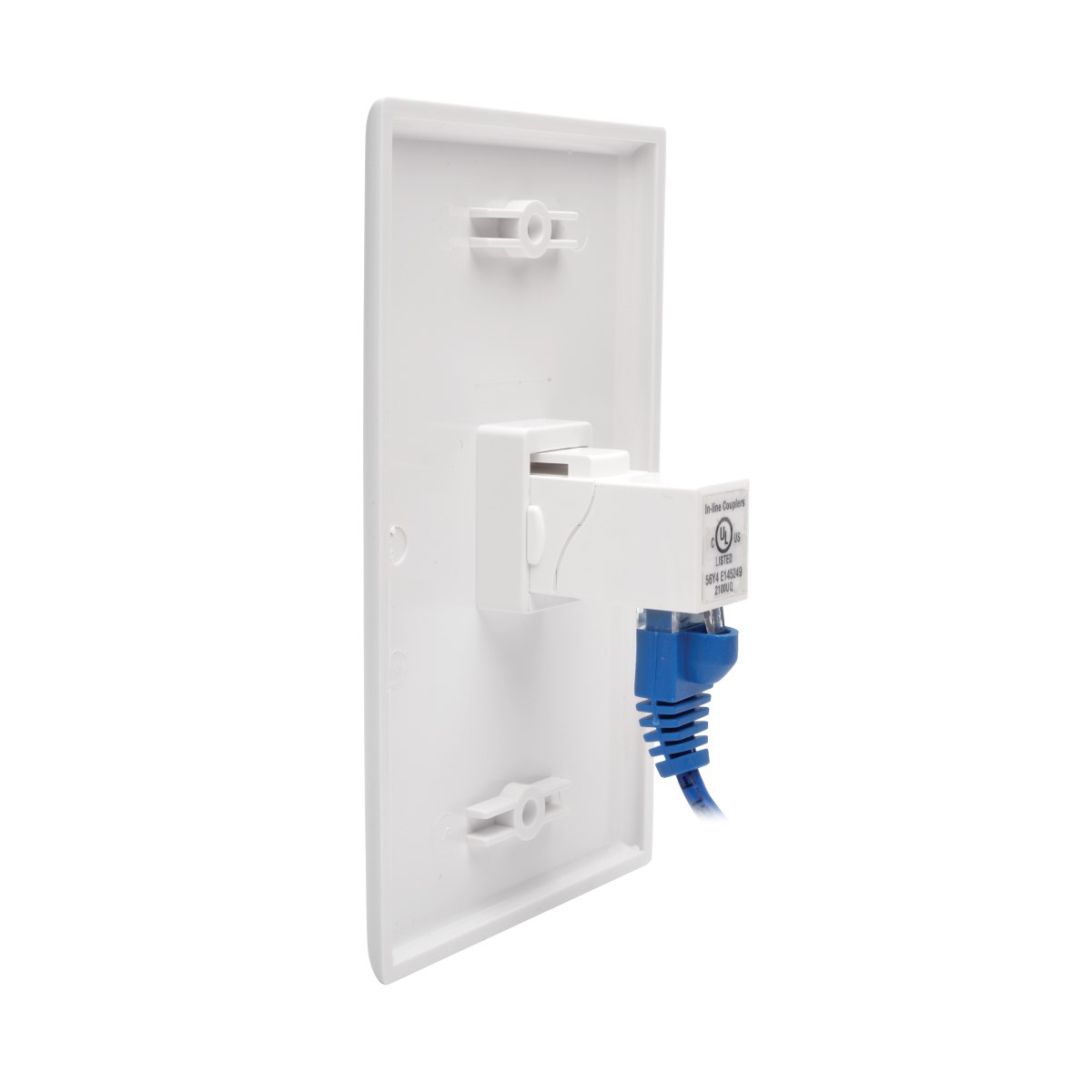 Eaton N235-001-WH-6AD Cat6a Straight-Through Modular In-Line Snap-In Coupler, WT
