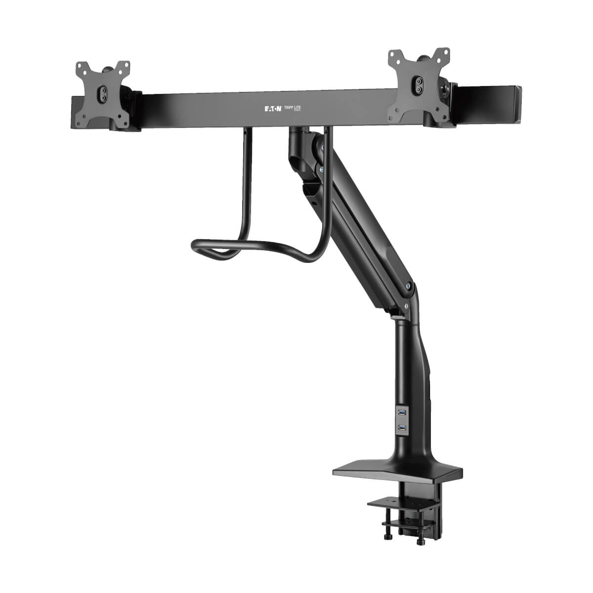 Eaton DMPDD1735AM Precision-Placement Dual-Display Desk Clamp/Grommet, 17 to 35 Inch Displays