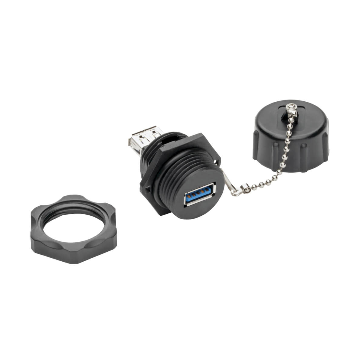 Eaton U325-000-IND USB 3.0 Coupler, SuperSpeed, 3.0/3.1, Industrial - USB-A F/F, Dust Cap