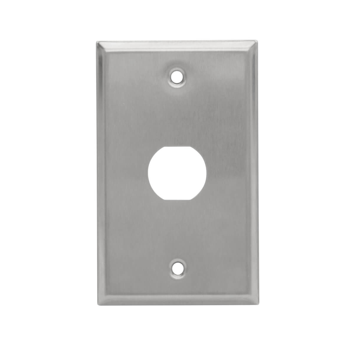 Eaton N206-FP01-IND 1-Port Single Gang Faceplate, Stainless Steel, Industrial Grade, IP44