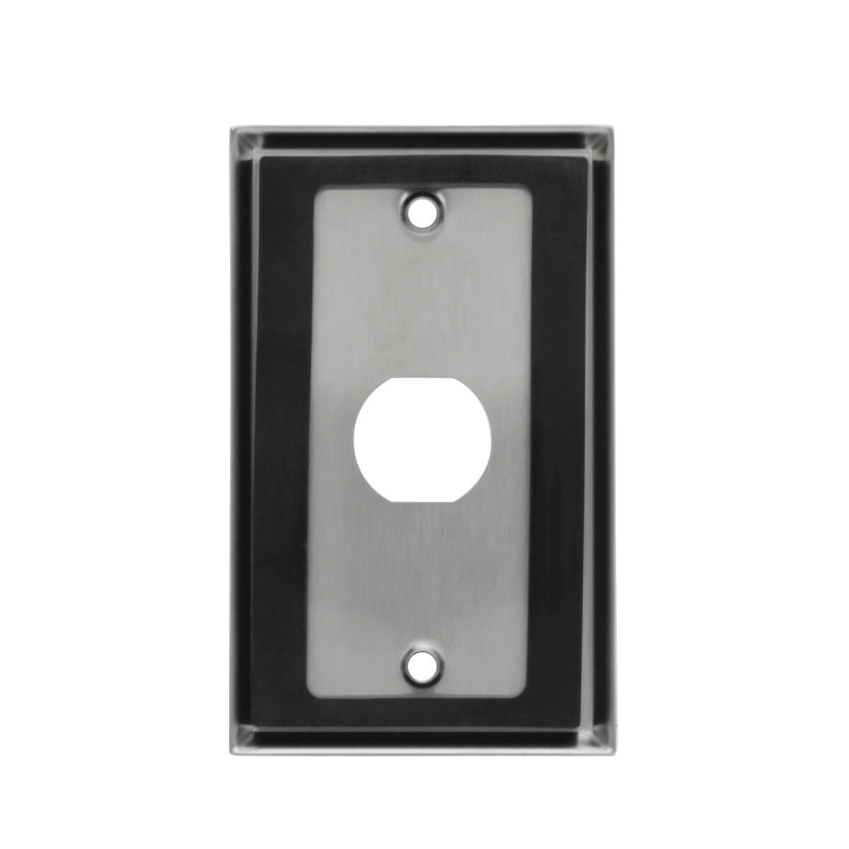 Eaton N206-FP01-IND 1-Port Single Gang Faceplate, Stainless Steel, Industrial Grade, IP44