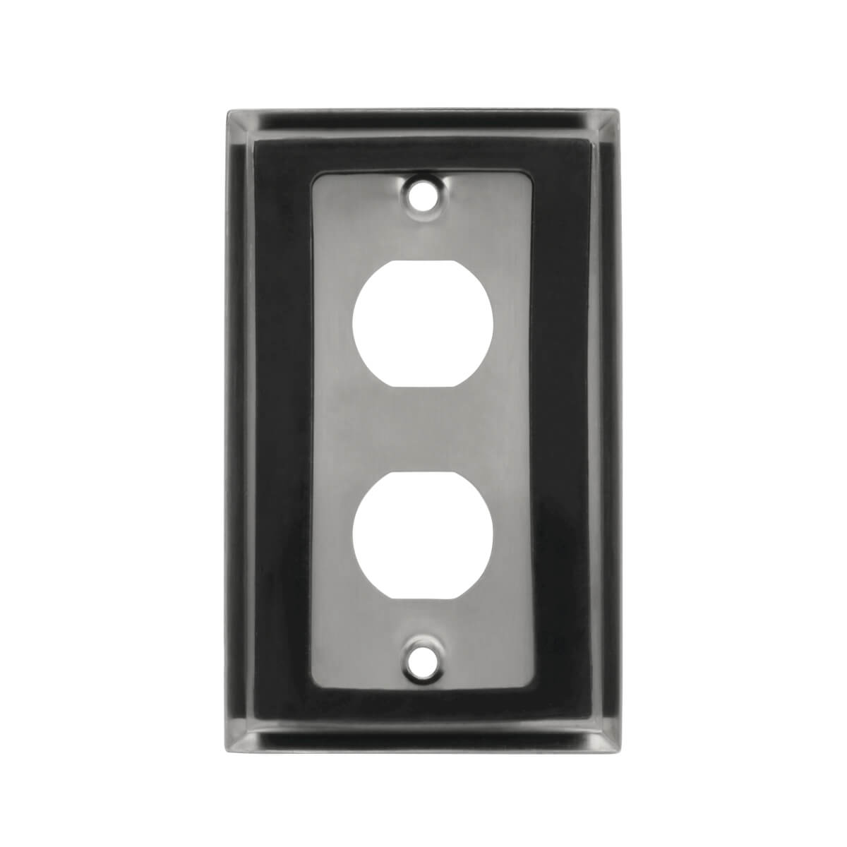 Eaton N206-FP02-IND 2-Port Single Gang Faceplate, Stainless Steel, Industrial Grade, IP44