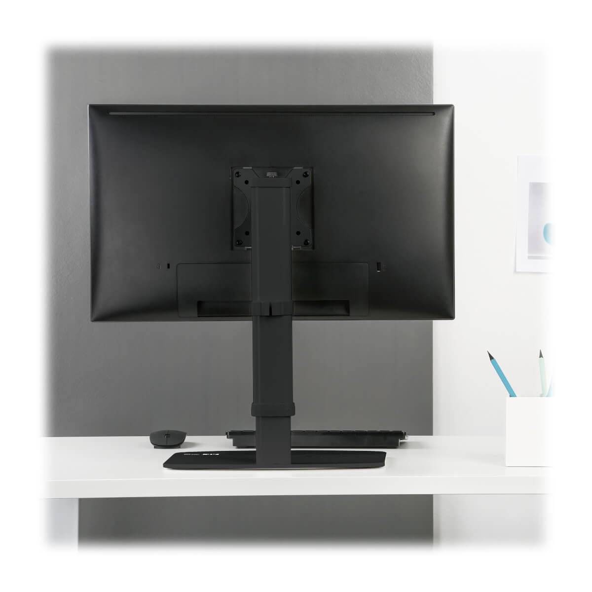 Eaton DDV1727S Single-Display Monitor Stand - Height Adjustable, 17 to 27 Inch Monitors