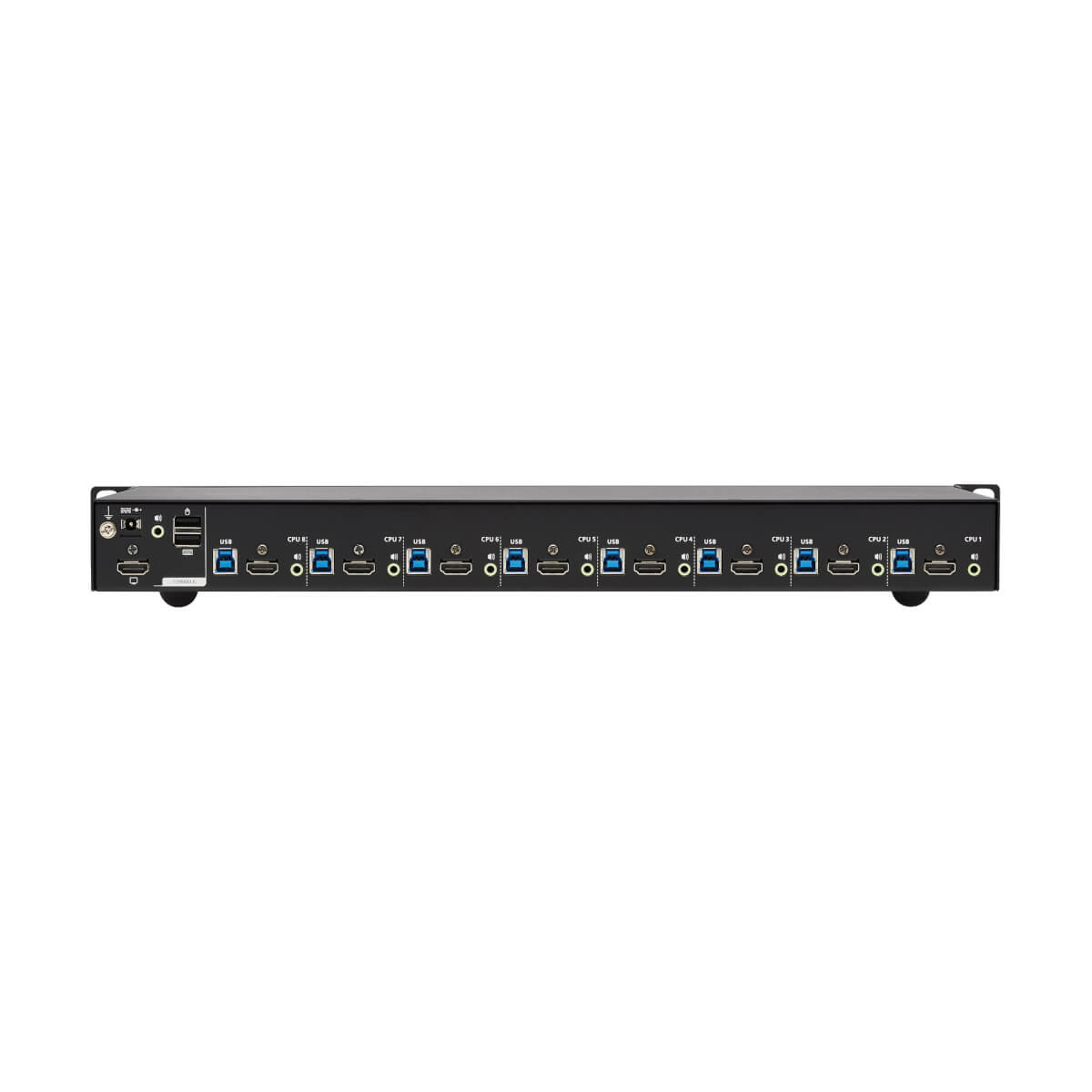 Eaton B024-H4U08 8-Port 4K HDMI/USB KVM Switch - 4K 60 Hz Video/Audio, 1U Rack-Mount