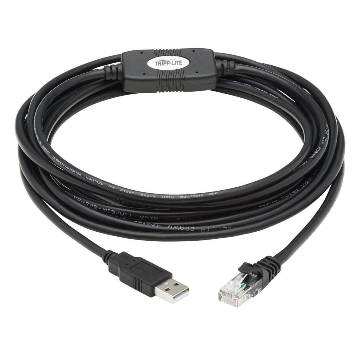 Eaton U009-015-RJ45-X USB-A to RJ45 Rollover Console Cable (M/M)