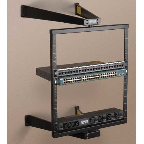 Tripp Lite SmartRack 12U Flat-Pack Low-Profile Pivoting 2-Post Open Frame Rack