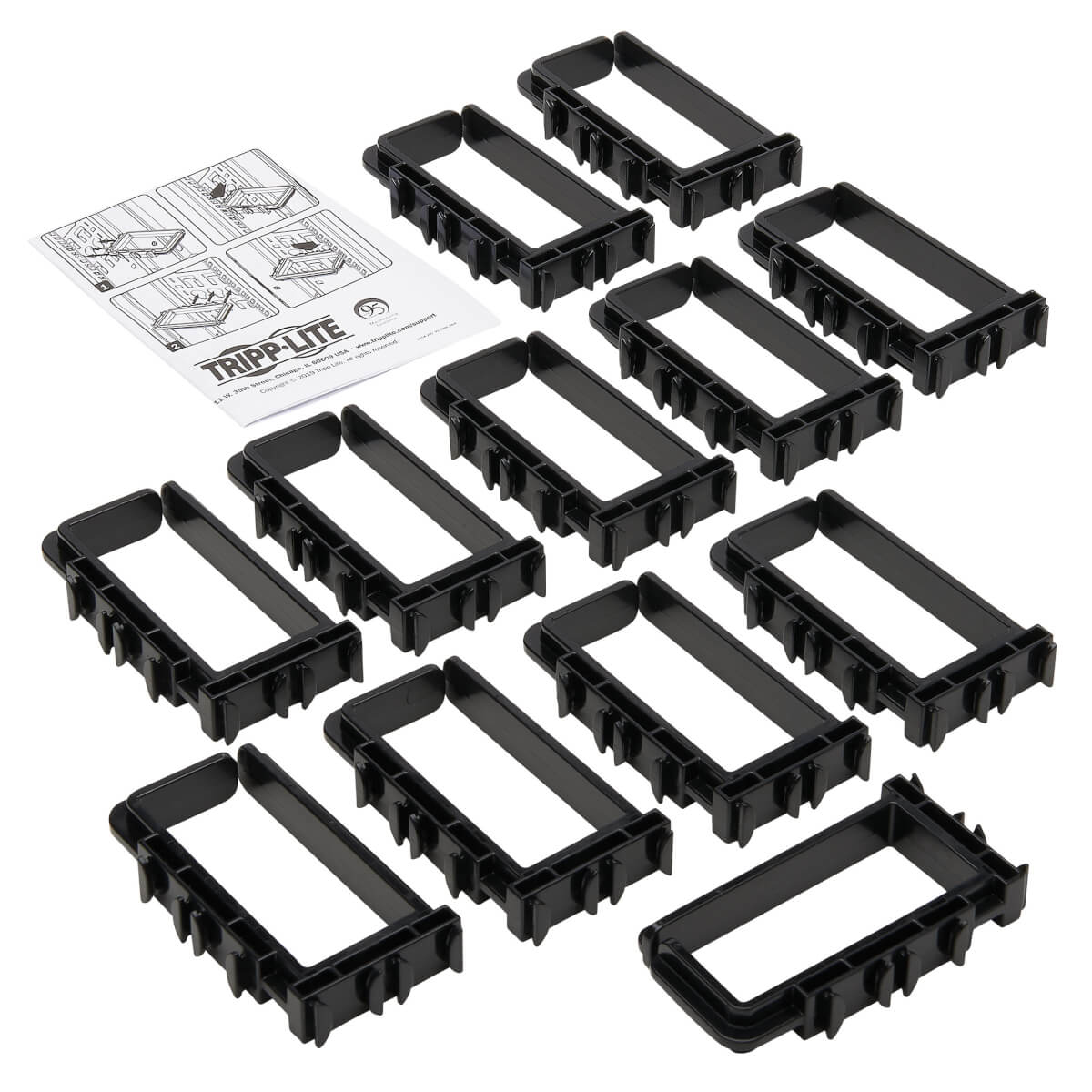 Eaton SRCABLERINGSM Cable Management Rings for Rack Enclosures - Small, 2 x 4 Inch, 12 Pack
