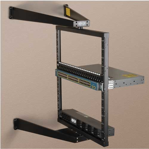 Tripp Lite SmartRack 12U Flat-Pack Low-Profile Pivoting 2-Post Open Frame Rack