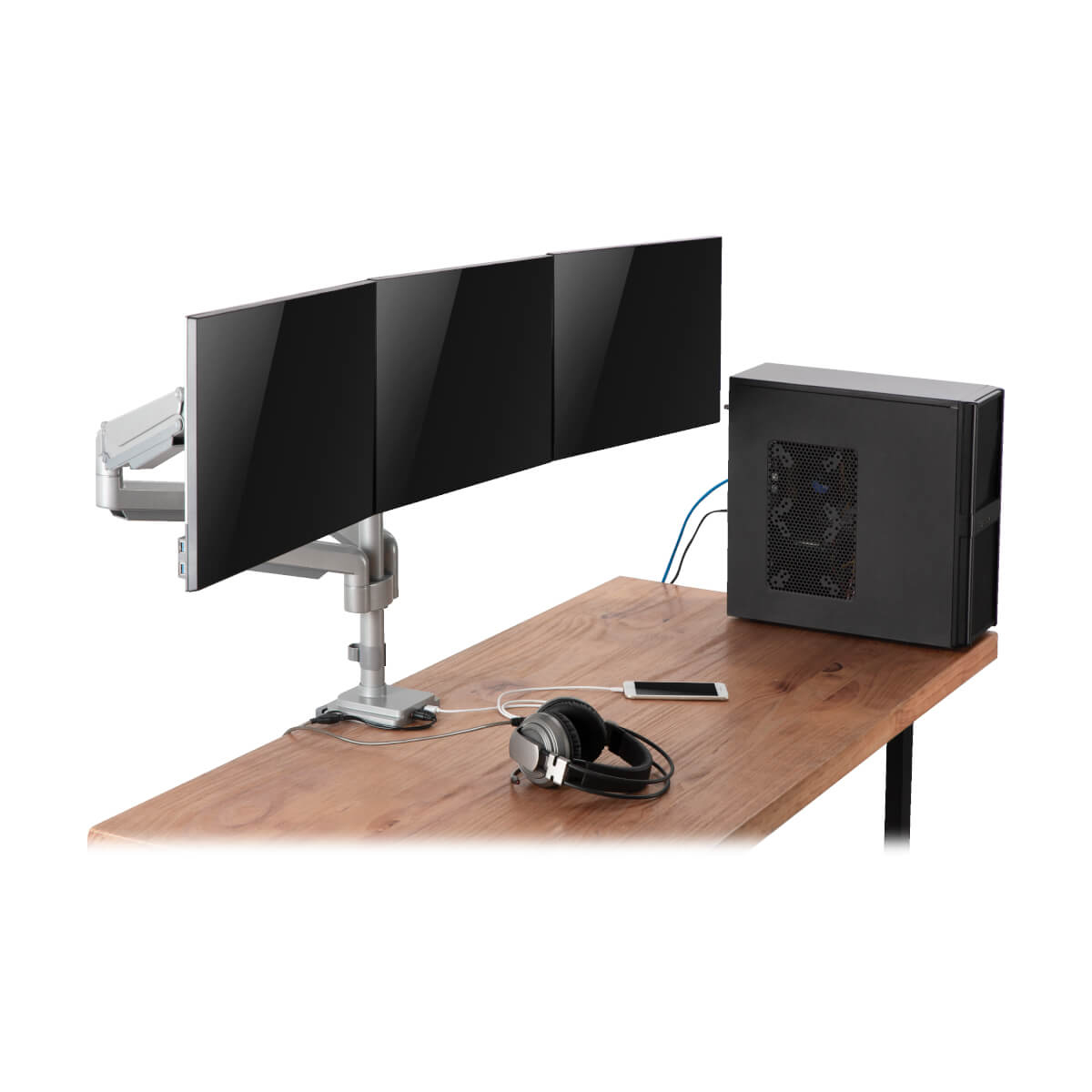 Eaton DDR1730TAL Triple-Display Flex-Arm Desktop Clamp for 17 to 30 Inch Flat-Screen Displays