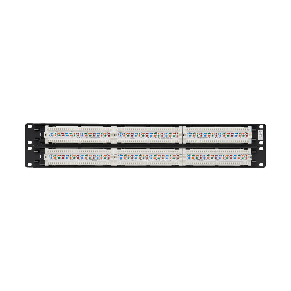 Eaton N252-048 48-Port 2U Rack-Mount Cat6/Cat5 110 Patch Panel, 568B, RJ45 Ethernet