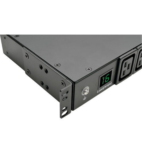 Tripp Lite 3.8kW Single-Phase Metered PDU, 200/220/230/240V Outlets (8 C13, 2 C19) IEC-309 16A Blue