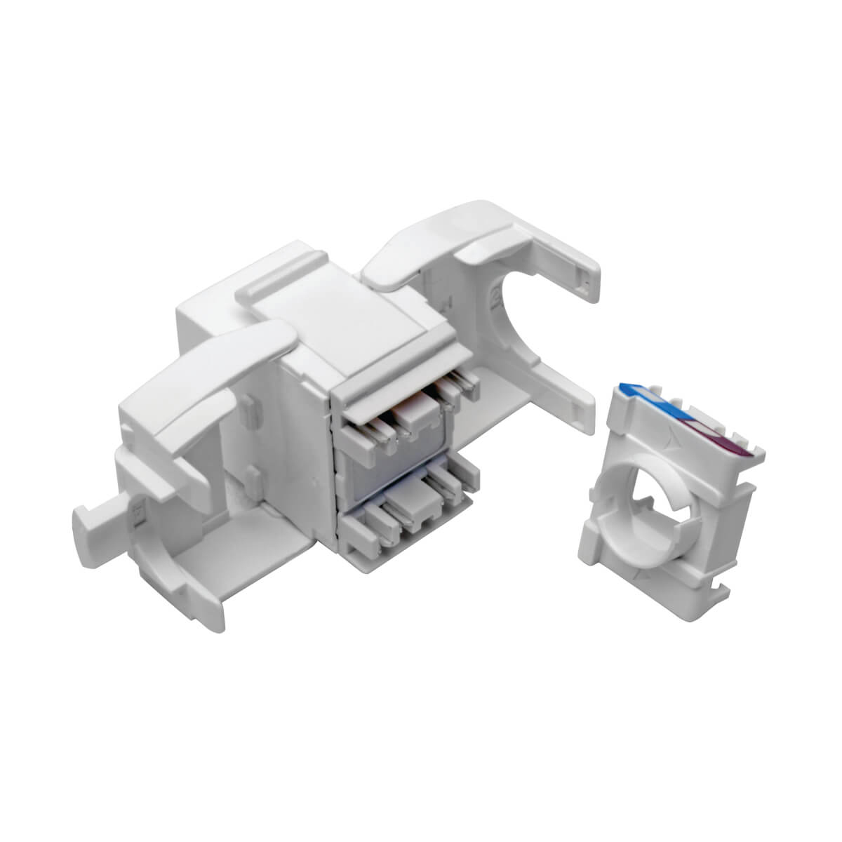 Eaton N238-001-GY-TF Keystone Jack Cat6/Cat5e, RJ45 - Toolless, PoE/PoE+ Compliant, WT
