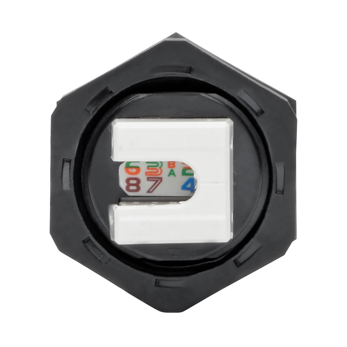 Eaton N206-KJ01-IND Keystone Jack Cat6/Cat5e, RJ45, Dust Cap, Industrial - 110 Punch Down
