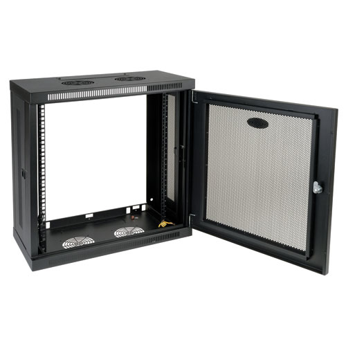 Tripp Lite SmartRack 12U Low-Profile Patch-Depth Wall-Mount Rack Enclosure Cabinet
