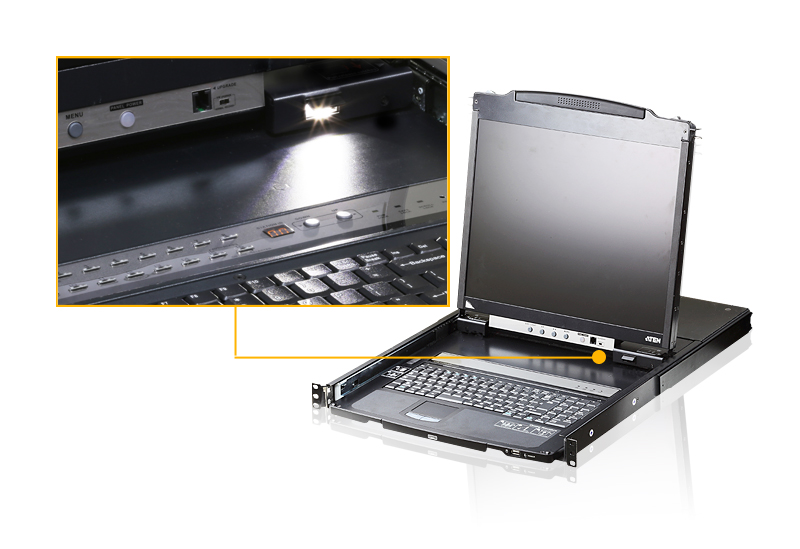 19 Inch Aten CL5800N Dual Rail LCD Console Drawer