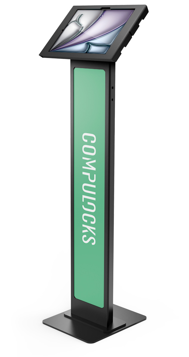 Compulocks 140B13APXB iPad Air M2 13in (2024), Apex Enclosure Brandable Floor Stand Black