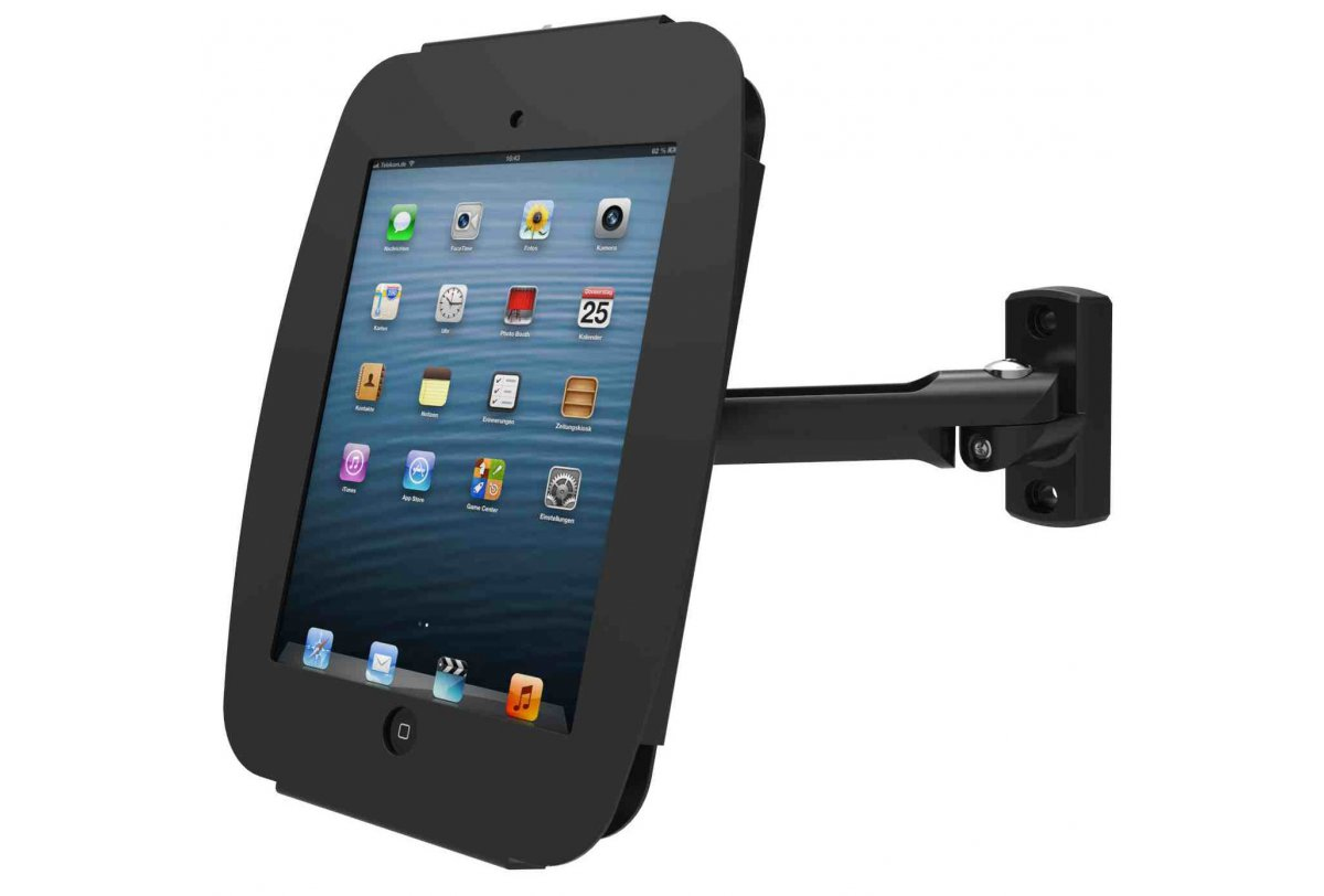 Compulocks 827B299PSENB iPad Pro 12.9in (3-6th Gen) Space Enclosure Swing Wall Mount Black