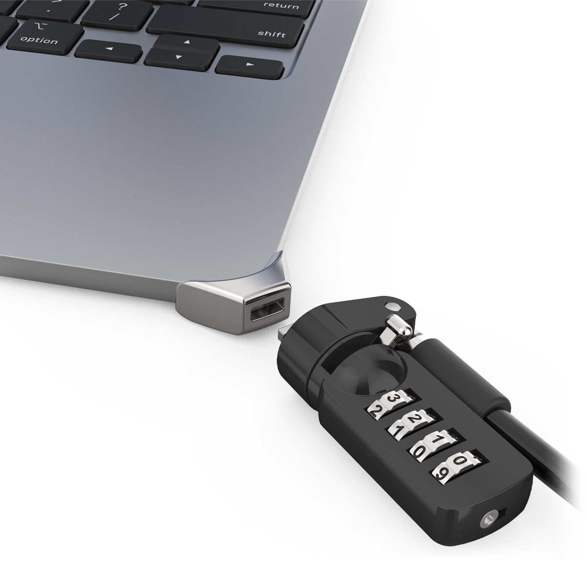 Compulocks MBALDG05CL Ledge Lock Adapter MacBook 15in M2&M3 with Combination Cable Lock