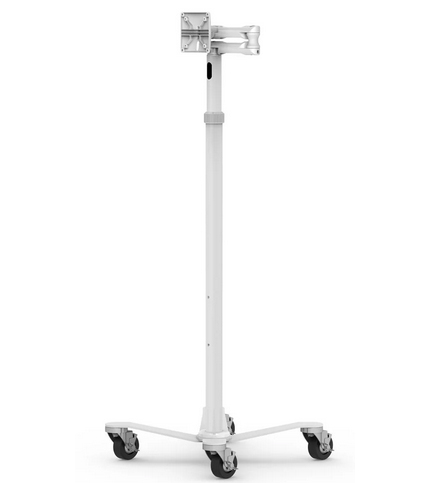 Compulocks MCRSTDEXWSMP01W Universal Invisible Mount Medical Rolling Cart Extended White