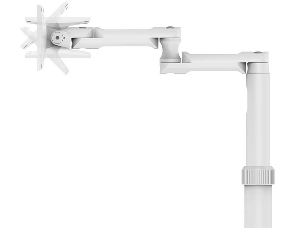 Compulocks MCRSTDEXWSMP01W Universal Invisible Mount Medical Rolling Cart Extended White