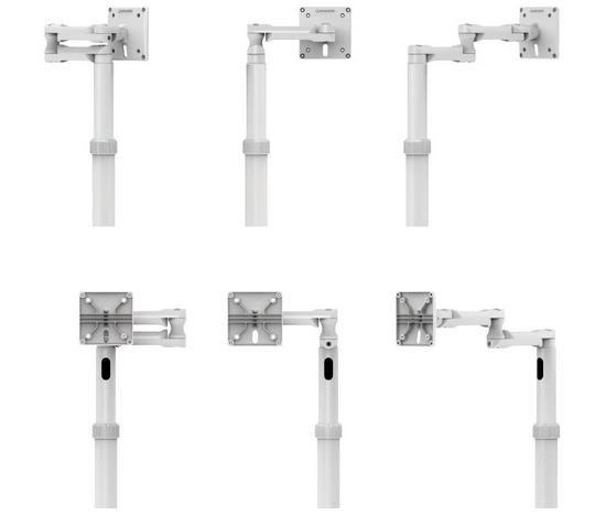 Compulocks MCRSTDEXWSMP01W Universal Invisible Mount Medical Rolling Cart Extended White