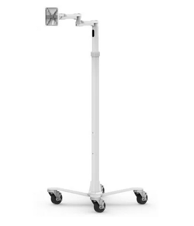 Compulocks MCRSTDEXWSMP01W Universal Invisible Mount Medical Rolling Cart Extended White