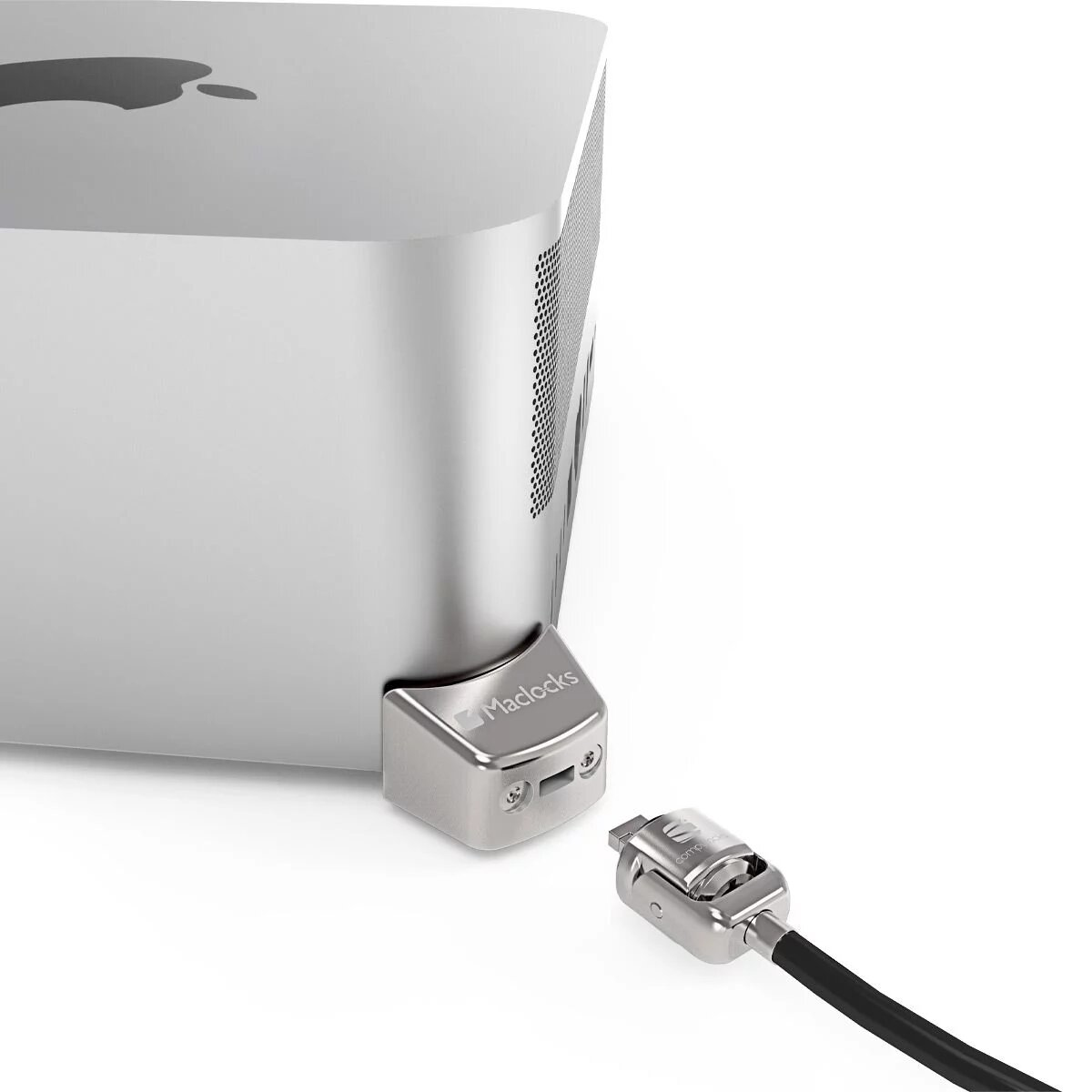 Compulocks MSLDG01KL Mac Studio Ledge Lock Adapter with Keyed Cable Lock Silver