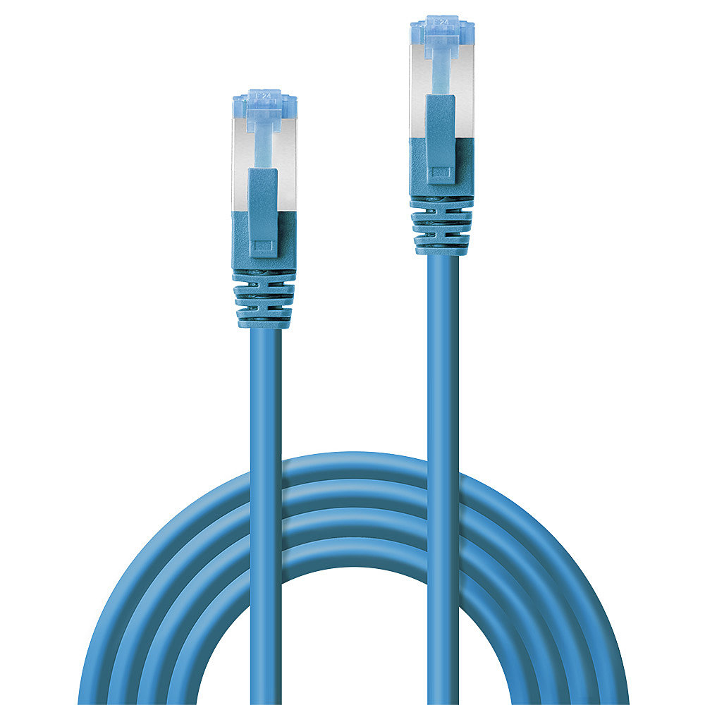 Lindy 47149 2m CAT6a S/FTP LS0H Snagless Gigabit Network Cable, Blue