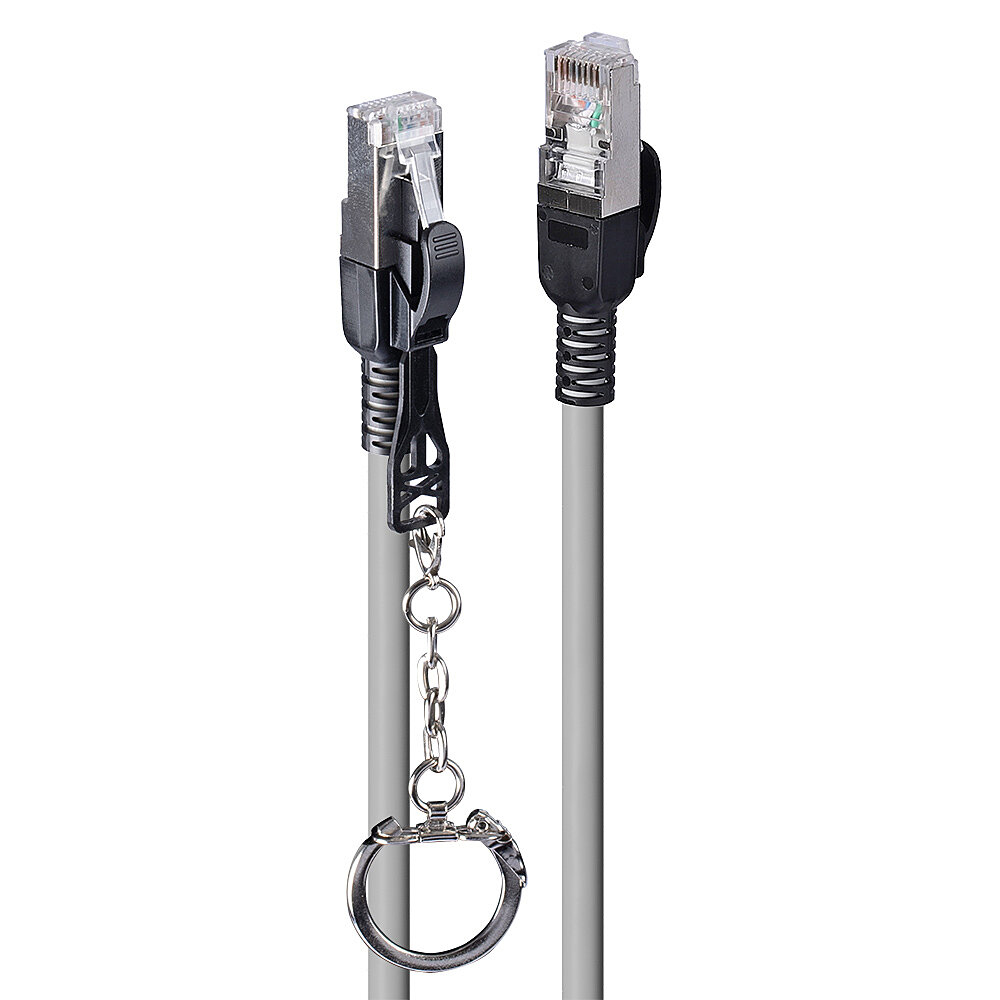 Lindy 47600 0.3m Cat.6A S/FTP Security Network Cable, Grey