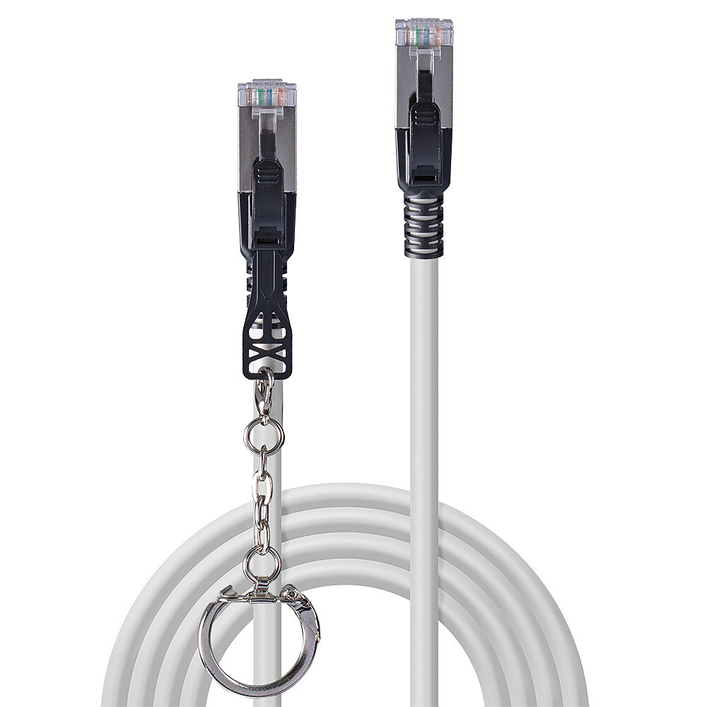 Lindy 47601 0.5m Cat.6A S/FTP Security Network Cable, Grey