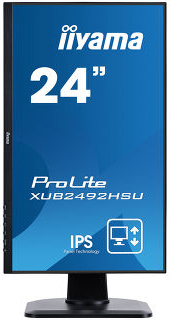 iiyama ProLite XUB2492HSU-B1 24 Inch Height Adjustable Slim IPS LED Monitor