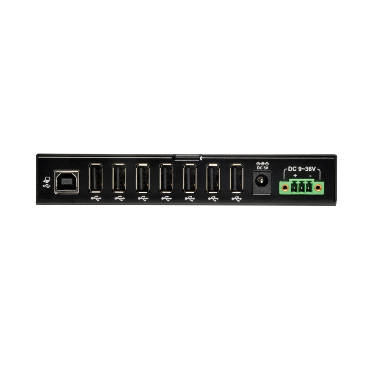 Eaton U223-007-IND 7-Port Industrial-Grade USB 2.0 Hub - 15 kV ESD Immunity, Metal Housing