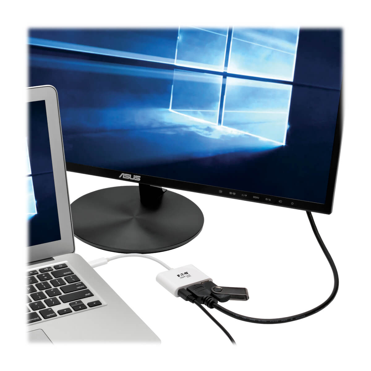 Eaton U444-06N-HU-C USB-C to HDMI Adapter with USB-A Port and PD Charging, HDCP, White